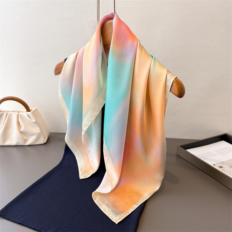 Scarf Silk Square - 2025 Design Fashion Square Silk Scarf