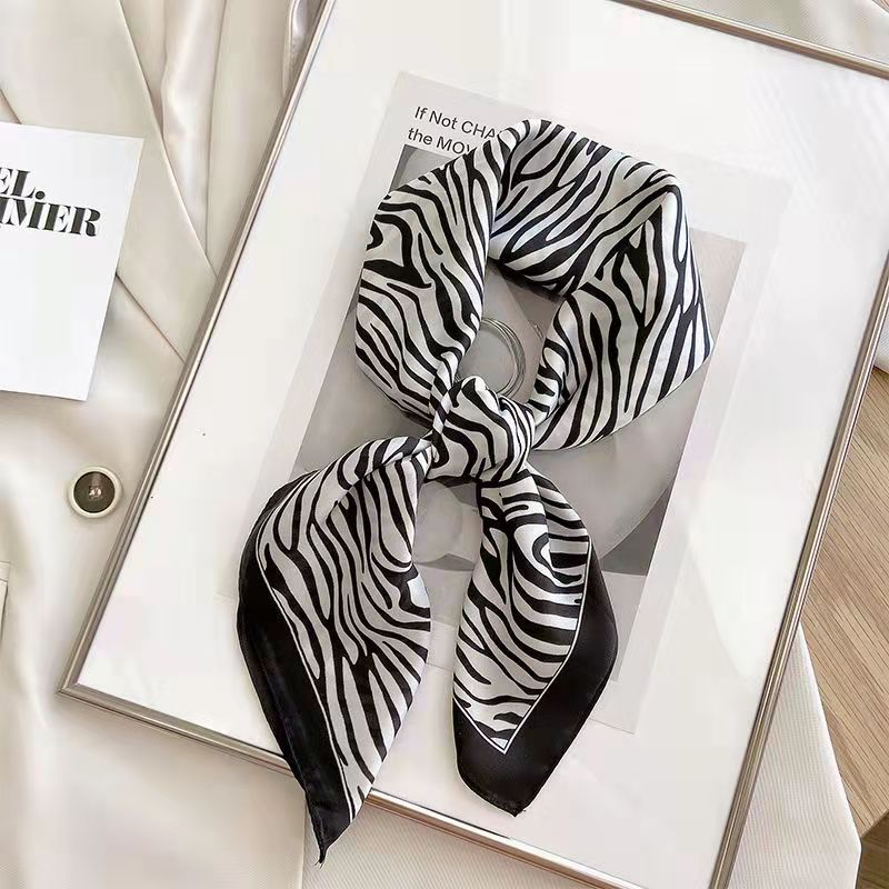 New Fashion Zebra Printed Squa - Silk Neck Scarf ulasan dan harga