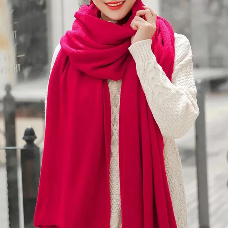 Solid Color Imitation Cashmere - Muffler Men Wool ulasan dan harga